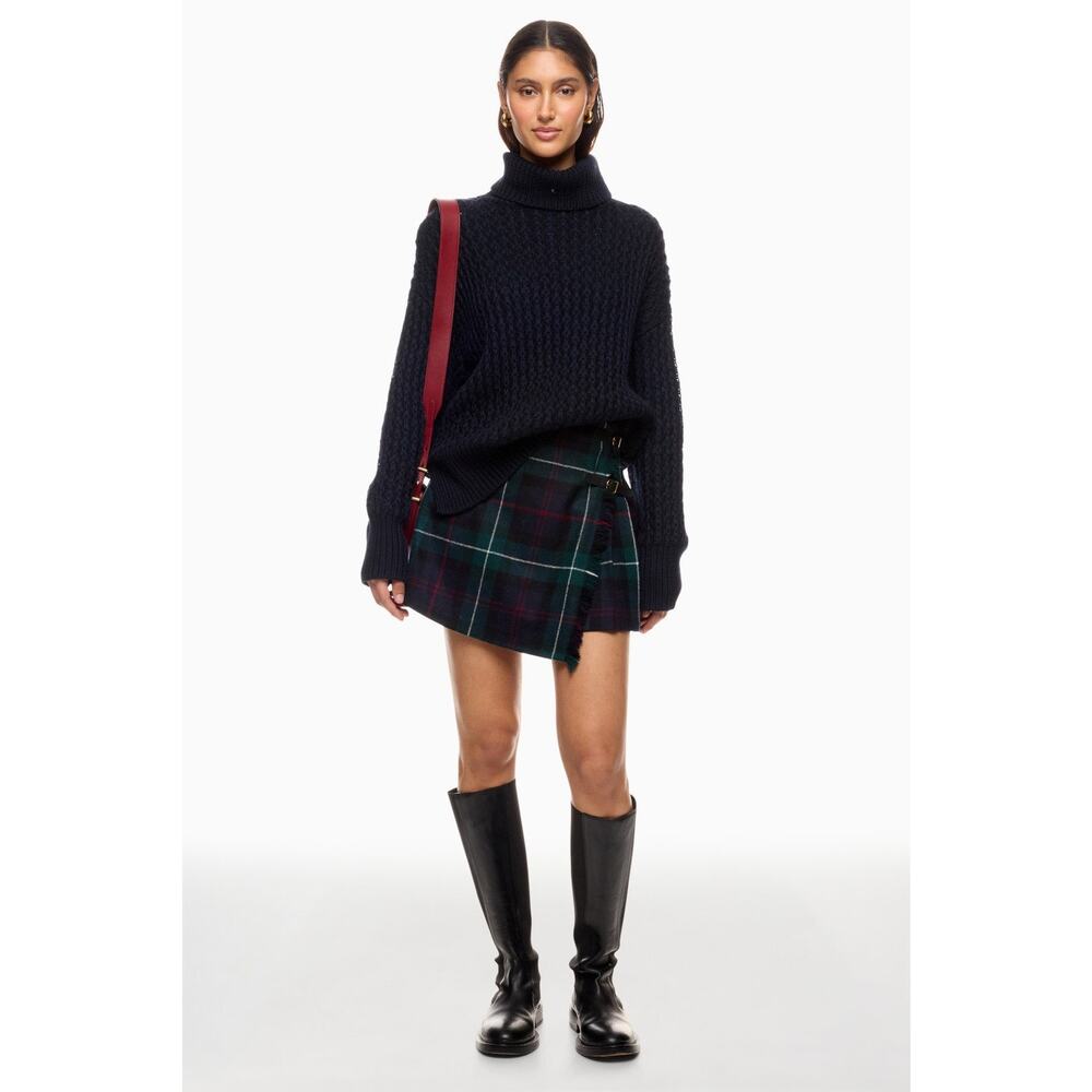 Polo by Ralph Lauren Navy & Green Plaid Mini Skirt